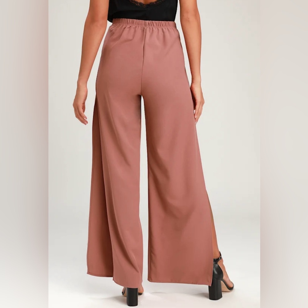 Lulu's Going Places Mauve Wide-Leg Pants - Picture 3 of 7
